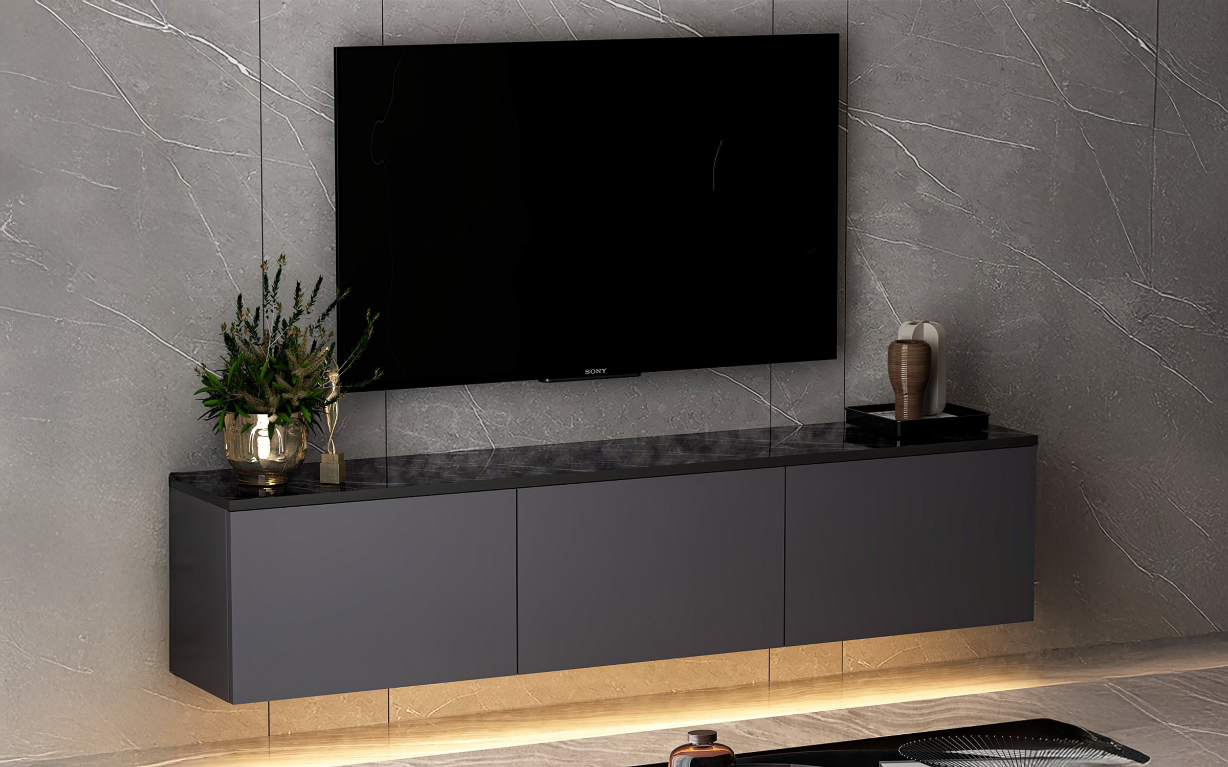 Modul TV Nesto, antracit  3